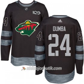 Män Ishockey Minnesota Wild Tröja Matt Dumba 24 1917-2017 100th Anniversary Adidas Svart Authentic